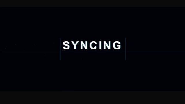 SYNCING - A Visual Representation of Data Synchronization and Connection Process
