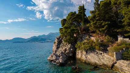 Montenegro Adriatic Coast Aerial Views