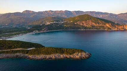 Montenegro Adriatic Coast Aerial Views