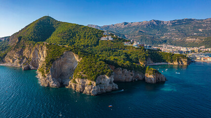 Montenegro Adriatic Coast Aerial Views