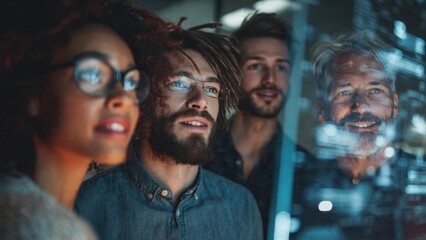 Fototapeta premium Diverse team collaborating on project