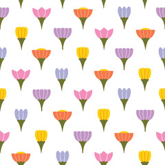 Small Geometric Flower Print for Fabric whit © siripan
