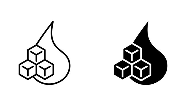 blood sugar icon set. linear style sign for mobile concept and web design vector illutration on white background
