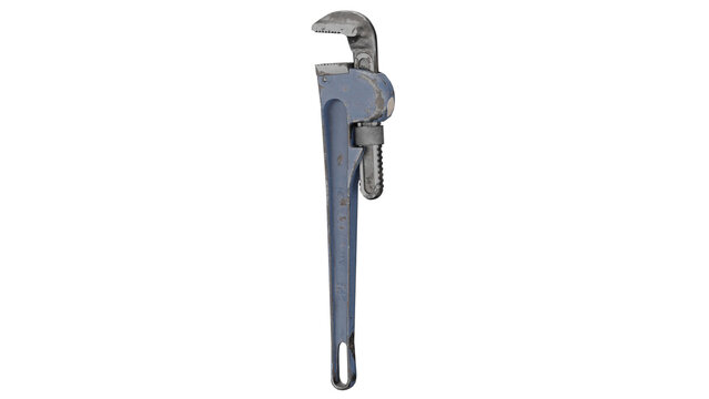 Vintage fuller superquality pipe wrench in 3D rendering detail