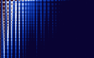 Obraz premium Abstract blue and white striped light rays motion blur background digital texture for modern design and tech projects