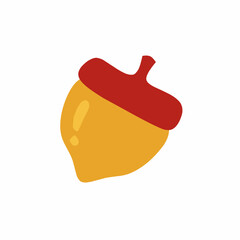 Vector illustration of acorn for your desain for your illustration for sticker © Eki