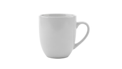 Obraz premium Elegant white ceramic mug with handle