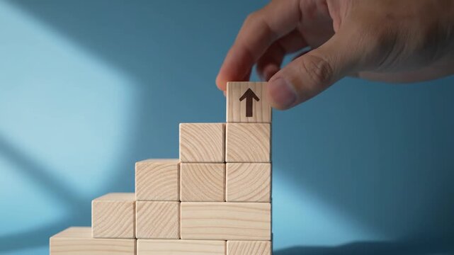 Upward Growth Stairs Blocks.