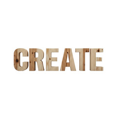 Wooden CREATE word art