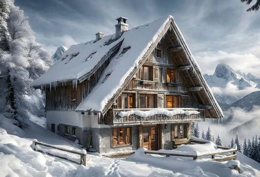 Traumhaus in Schnee