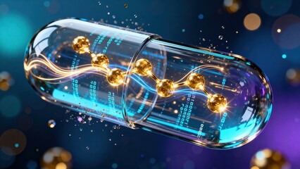 Medical Concept Glass Texture Capsule