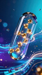 Medical Concept Glass Texture Capsule