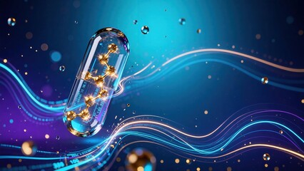 Medical Concept Glass Texture Capsule