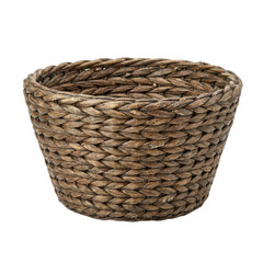 Obraz premium Woven Hyacinth Basket Isolated Black Background