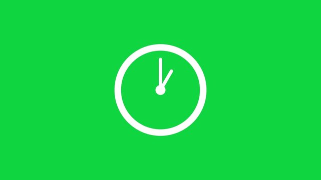Clock time indicator animation with minimal circular design