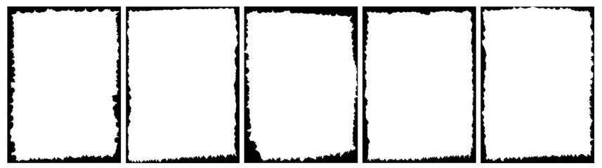 Obraz premium Grunge texture, black and white border, grunge frame, paint border a grunge frame design your photo grunge frame vector, grunge frame background