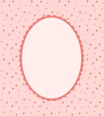 Vintage vector frame with flower background rustic decor