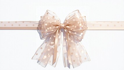 Illustration of beige sandy bow tie