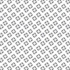 Black and white vector seamless pattern with small diamonds , star shapes ,rhombuses .Abstract black and white geometric texture .Simple minimal wide repeat background .