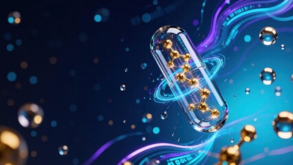 Medical Concept Glass Texture Capsule