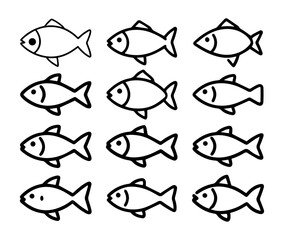 set of fish icons