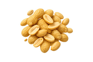 Peanuts pile creating healthy snack ingredients. Groundnuts with shells and shelled nuts offering protein nutrition