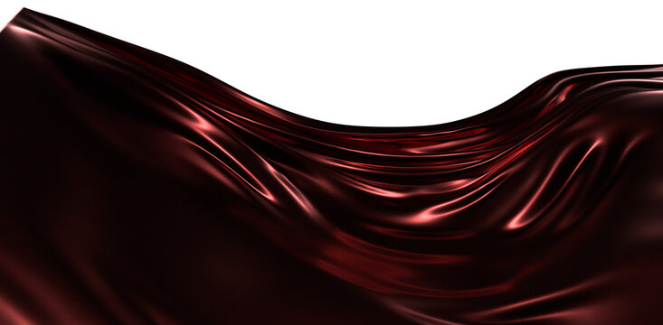 Luxurious, flowing red silk fabric. Perfect for backgrounds and artistic visuals. Captures elegance, movement, and a sen