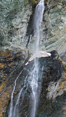 Jungfernsprung Waterfall in forest mountain Austria