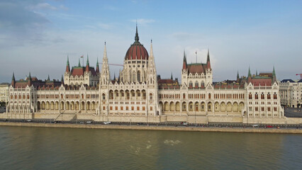 Fototapeta premium Hungarian Parliament building on Danube river