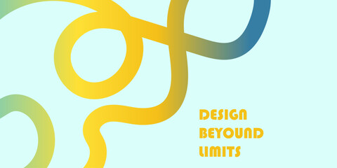 Fototapeta premium Abstract Color Gradient Shape Waves. Line Vector Color Pattern on a Black Background. An Abstract Wavy Rainbow Ribbon.