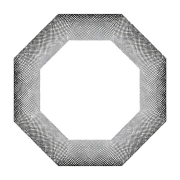Octagonal frame with fine mesh