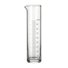 Glass graduated cylinder for measuring liquid volume