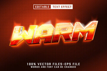 Warm Editable Text Effect