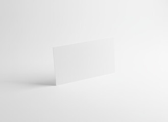 Naklejka premium Blank business card mockup on white background with shadow