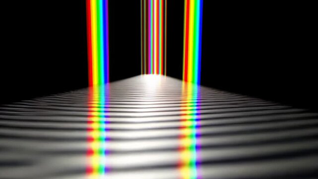 Laser Beams and Rainbow Spectrum: Exploring Light Diffraction in Modern Visual Arts Photography