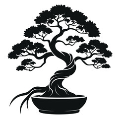 A stark minimalist image featuring a single black curved shape on a white background