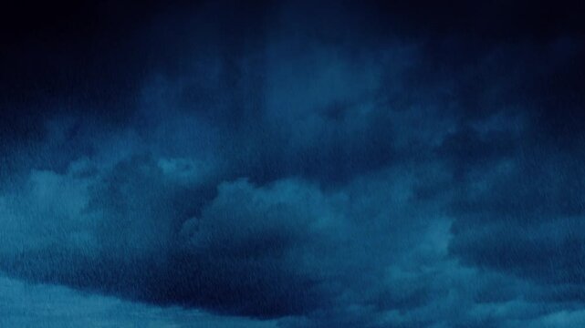 Raining Over Dark Clouds Dramatic Weather Scene
