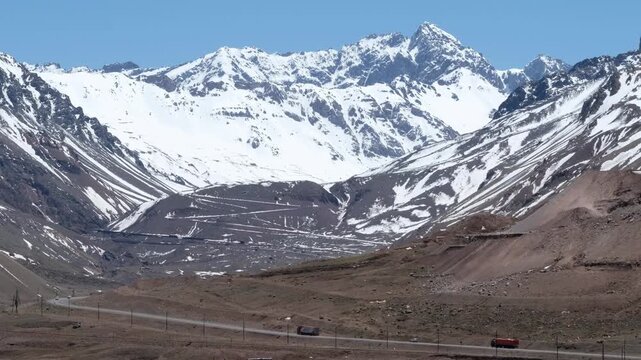Mendoza, Mendoza, Argentina - February 8, 2026: Cerro Aconcagua, Parque Provincial: Majestic Andean Mountain Scenery