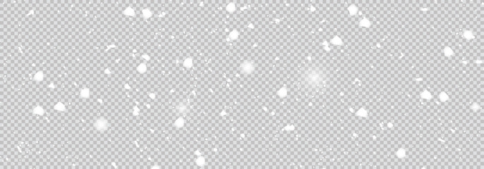 Obraz premium Lots of snowflakes on the transparent background