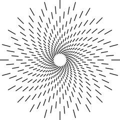 Obraz premium Abstract spiral dash pattern vector graphic