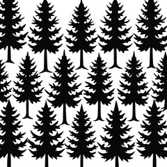 Obraz premium Set of Tree Vector Illustrations: Flat Design, Geometric, Spiritual, and Abstract Nature Concepts for Graphic Design.