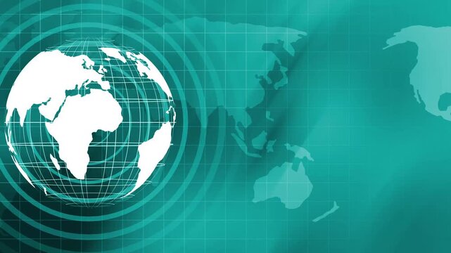 Stylized Globe Earth Man Background Animation