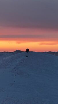 Sonnenuntergang Heukuppe - Rax - Hochsteiermark - &Ouml;sterreich - Winter - Hochnebel - Nebelmeer - Alpen