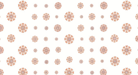 Colorful Floral Pattern with Small Dots.