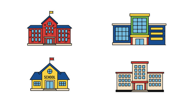 School Building Line modern design