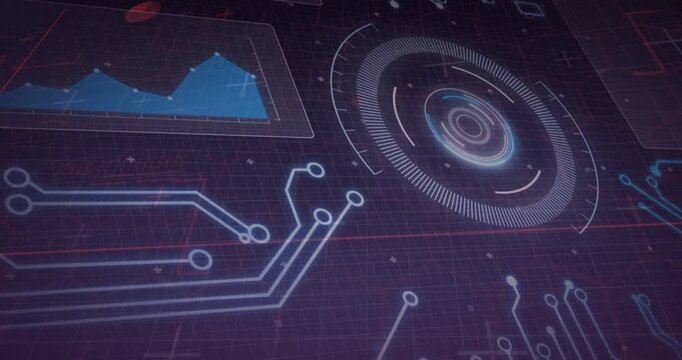 On refresh ping rotating ringed HUD pulsing arcs sweeping traces lighting to show system status