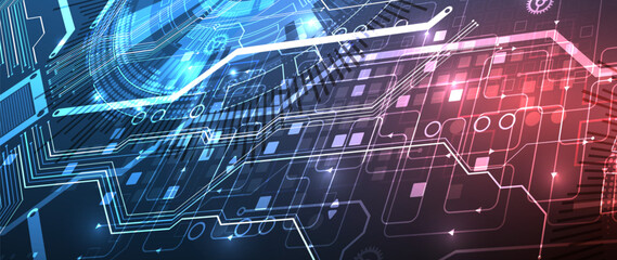 Naklejka premium Abstract background on technological and scientific topics. CPU concept. Vector format.