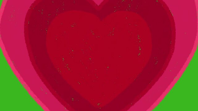 Hand Drawn Heart Transition 2D Animation Green Screen Asset | Cute Doodle Love Heart Motion Transition Overlay | Hand-Drawn Romantic Heart Shape Transition Effect