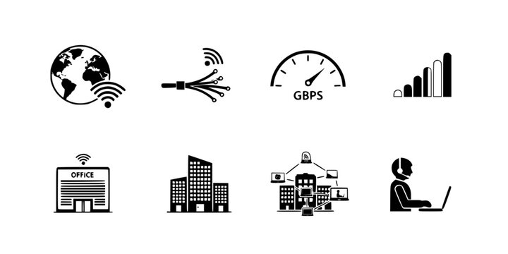 High Speed Fiber Internet Connectivity Icon