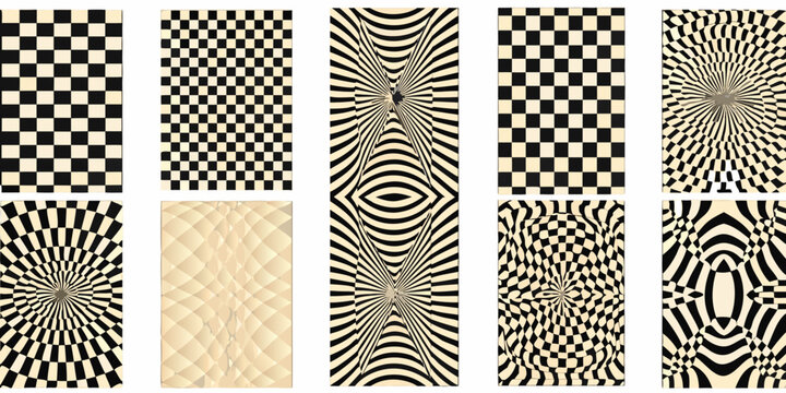 Optical illusion patterns a collection of geometric and abstract designs